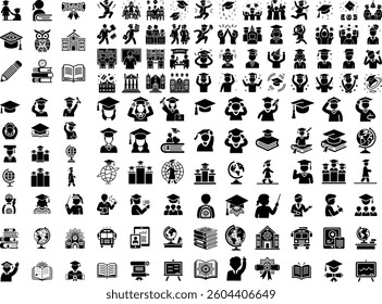 Education Icon Set - Smart Series School - line vector icon set. Pixel perfect. Editable stroke. The set includes a School Building,