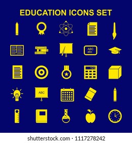 Education icon set vector 