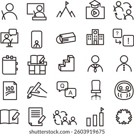 Education icon set : Vector