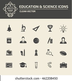 
Education icon set. vector
