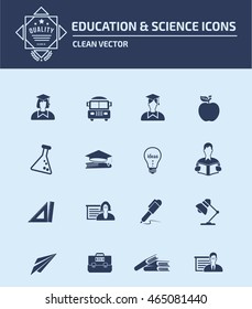 Education icon set. vector
