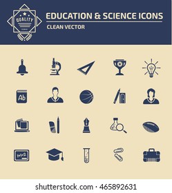 Education icon set. vector