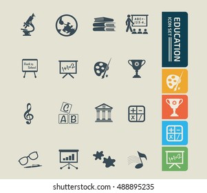 
Education icon set. vector