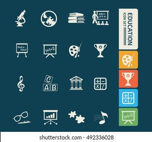 Education icon set. vector