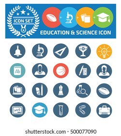 
Education icon set. vector