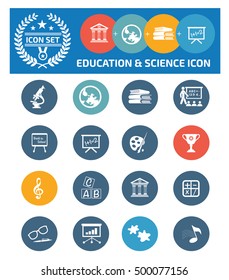 
Education icon set. vector