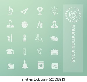 Education icon set. vector