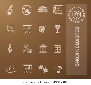 Education icon set, vector
