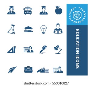 
Education icon set. vector