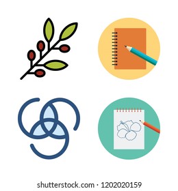 education icon set. vector set about notebook, pie chart and hebrew icons set.