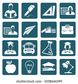 Education icon set vector design