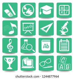 Education icon set vector design