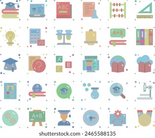 Conjunto de iconos de Educación Diseño de Vector Ilustración Stock