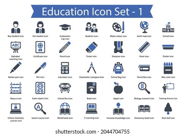 Education icon set ,Vector graphics