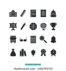 Education Icon Set Vector Illustration Logo Template