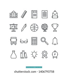 Education Icon Set Vector Illustration Logo Template