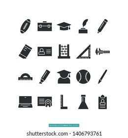 Education Icon Set Vector Illustration Logo Template