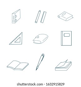 Education icon set vector illustration