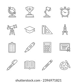 Education icon set vector illustration
