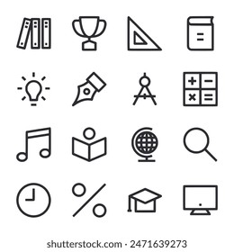 education icon set vector illustration