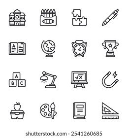 education icon set vector illustration