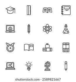 education icon set vector illustration