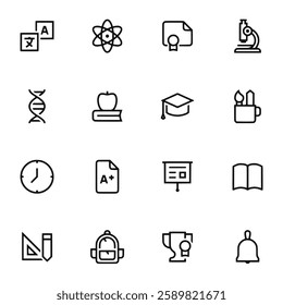 education icon set vector illustration