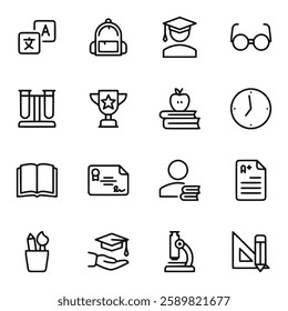 education icon set vector illustration