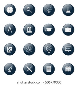 Education Icon Set. Vector illustration.