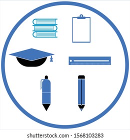 Education icon set. Vector line icons for your digital or print projects.
