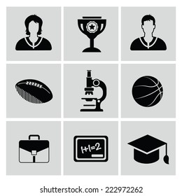 Education icon set,clean vector