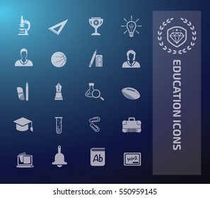 
Education icon set,clean vector