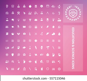 Education icon set,clean vector
