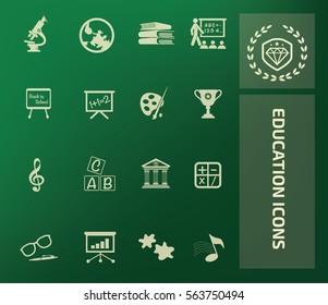 Education icon set,clean vector