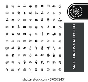 Education icon set,clean vector