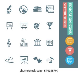 Education icon set,clean vector