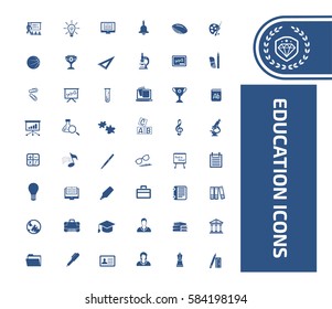 Education icon set,clean vector