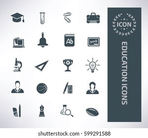 Education icon set,clean vector