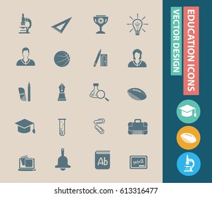 Education icon set,clean vector