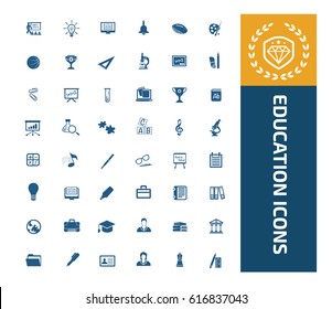 Education icon set,clean vector