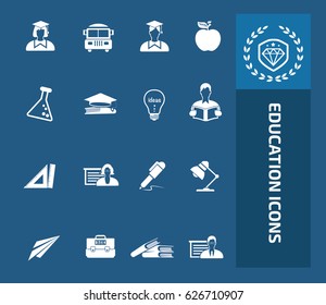 Education icon set,clean vector