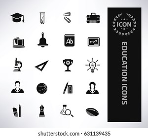 Education icon set,clean vector