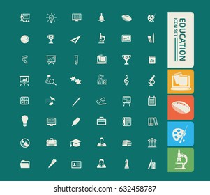 Education icon set,clean vector