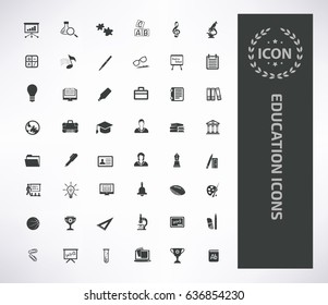 Education icon set,clean vector