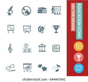 Education icon set,clean vector