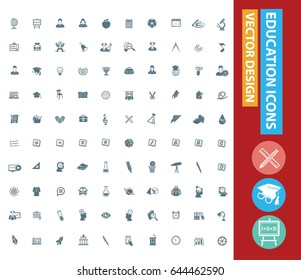 Education icon set,clean vector