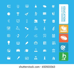 Education icon set,clean vector