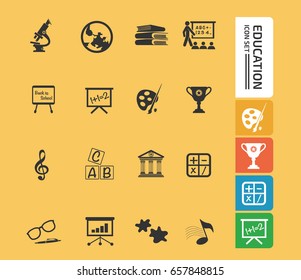 Education icon set,clean vector