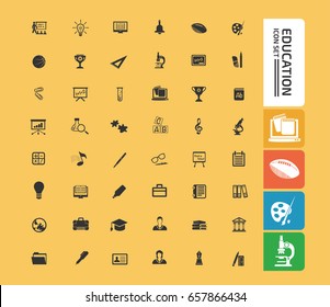 Education icon set,clean vector