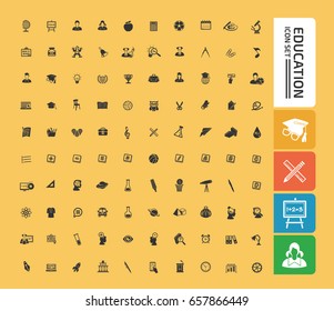 Education icon set,clean vector